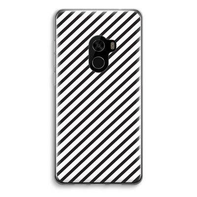 Strepen zwart-wit: Xiaomi Mi Mix 2 Transparant Hoesje
