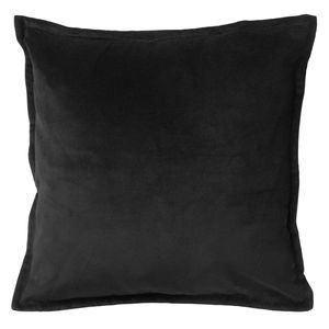 Dutch Decor - CAITH - Sierkussen 50x50 cm - 100% katoen - velvet - lekker zacht - Raven - zwart