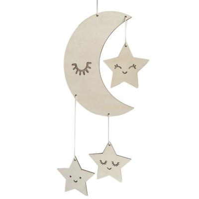 Baby kamer kleuterschool ster maan houten decoratie type: Special Board (maan)