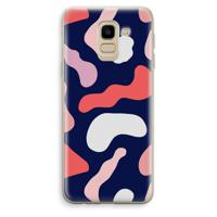 Memphis Shapes Pink: Samsung Galaxy J6 (2018) Transparant Hoesje