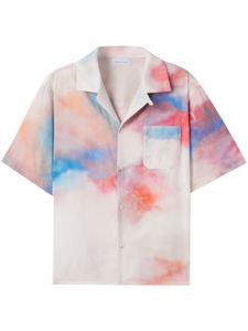 John Elliott chemise Camp à motif tie dye - Blanc