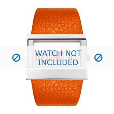 Horlogeband Dolce & Gabbana 3719240404 Leder Oranje 35mm