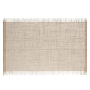 Rechthoekige placemat uni lichtbruin jute 45 x 30 cm