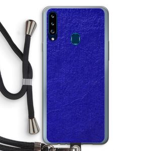 Majorelle Blue: Samsung Galaxy A20s Transparant Hoesje met koord