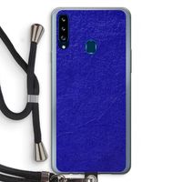 Majorelle Blue: Samsung Galaxy A20s Transparant Hoesje met koord
