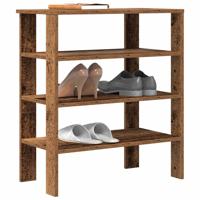 VidaXL Schoenenrek 61x32x70 cm bewerkt hout oud houtkleurig