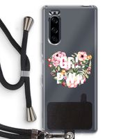 GRL PWR Flower: Sony Xperia 5 Transparant Hoesje met koord