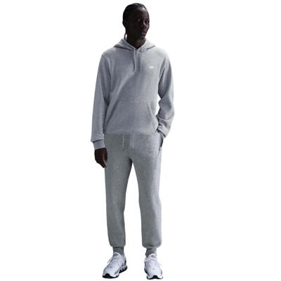 Nike Sportswear Club Fleece Joggingpak Hooded Grijs Wit Nike Sportswear Club Fleece Joggingpak Hooded Grijs Wit