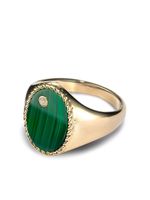 Yvonne Léon bague en or 9ct ornée de malachite