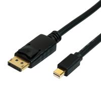 ROLINE Mini DisplayPort Kabel, mDP-DP, v1.3/v1.4, M/M, zwart, 2 m - thumbnail