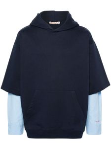 Marni hoodie à design superposé - Bleu