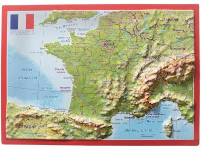 Ansichtkaart Frankrijk reliëfpostkaart | GeoRelief
