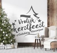 Kerststickers tekst feestdagen eigen kleur