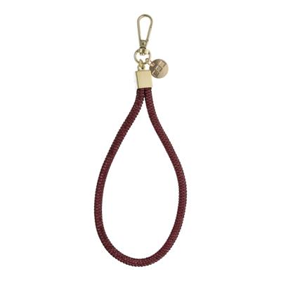 Telefoonkoord Diamond - Wijnrood - Goud Telefoonkoord Diamond - Wijnrood - Goud