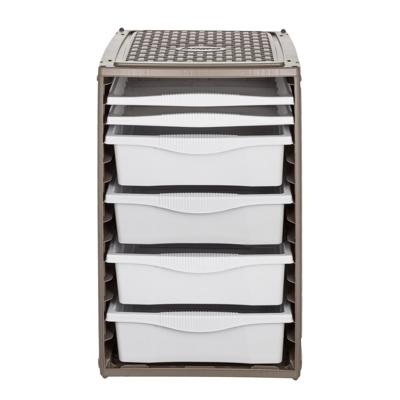 Bama ri,ordino opbergsysteem 34x41x53 cm taupe/wit