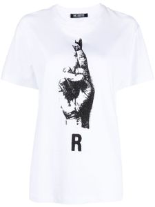 Raf Simons t-shirt en coton à imprimé graphique - Blanc