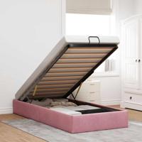 Bedframe zonder matras 80x200 cm fluweel roze