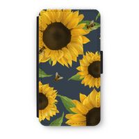 Sunflower and bees: iPhone X Flip Hoesje