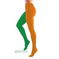 Panty 2 kleurig oranje groen M