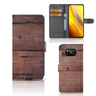 Xiaomi Poco X3 | Poco X3 Pro | Book Style Case | Old Wood