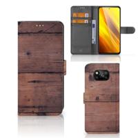 Xiaomi Poco X3 | Poco X3 Pro | Book Style Case | Old Wood
