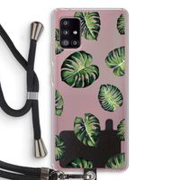Tropische bladeren: Samsung Galaxy A51 5G Transparant Hoesje met koord