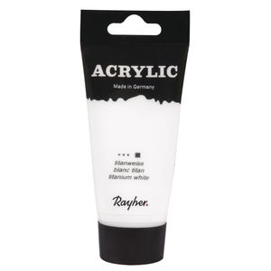 Witte acrylverf/hobbyverf op waterbasis 75 ml   -