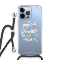 Right Place: iPhone 13 Pro Transparant Hoesje met koord