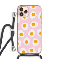 Dancing eggs: iPhone 11 Pro Transparant Hoesje met koord