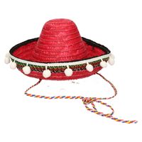 Rode sombrero hoed 25 cm voor kinderen