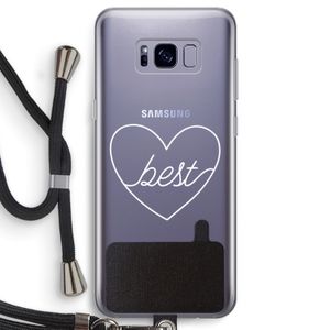 Best heart pastel: Samsung Galaxy S8 Transparant Hoesje met koord
