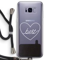 Best heart pastel: Samsung Galaxy S8 Transparant Hoesje met koord Best heart pastel: Samsung Galaxy S8 Transparant Hoesje met koord