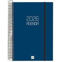 Agenda Finocam OPAQUE Blauw 16,5 x 24,2 cm 2026