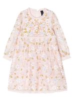 Needle & Thread robe orné de sequins à manches longues - Rose