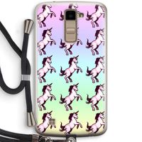 Musketon Unicorn: LG K10 (2016) Transparant Hoesje met koord