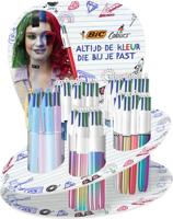 Balpen bic 4kleuren medium assorti