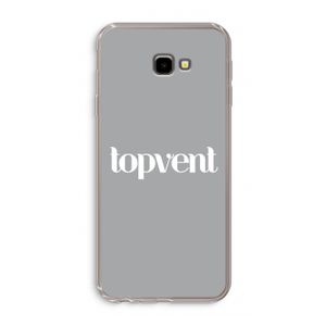 Topvent Grijs Wit: Samsung Galaxy J4 Plus Transparant Hoesje