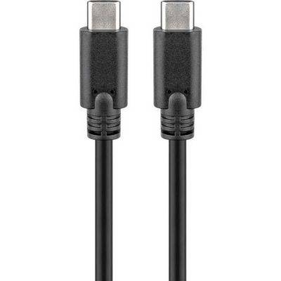 Goobay USB 3.1 Gen 1 0.5 m USB-kabel USB 3.2 Gen 1 (3.1 Gen 1) 0,5 m USB C Zwart