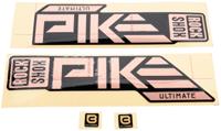 ROCKSHOX decor set decal set rs copper foil pike ult 27/29 matt-copp. ROCKSHOX decor set decal set rs copper foil pike ult 27/29 matt-copp.