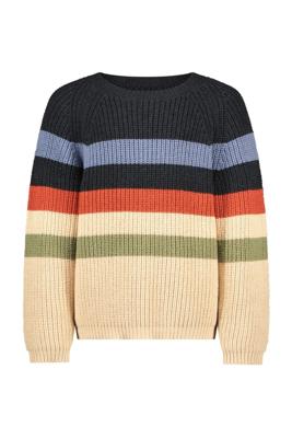Like Flo winter sweater jongens - beige - Donin - gestreept - gebreid