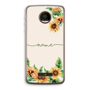 Zonnebloemen: Motorola Moto Z Force Transparant Hoesje