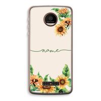 Zonnebloemen: Motorola Moto Z Force Transparant Hoesje