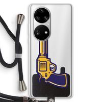 Pew Pew Pew: Huawei P50 Pro Transparant Hoesje met koord Pew Pew Pew: Huawei P50 Pro Transparant Hoesje met koord