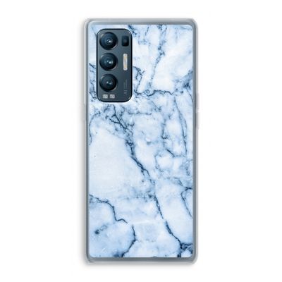 Blauw marmer: Oppo Find X3 Neo Transparant Hoesje