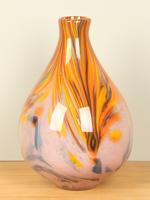 Glazen vaas oranje, 32 cm