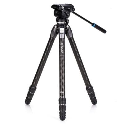 Benro Tortoise Carbon Statief met S4PRO videokop 34C leveling base