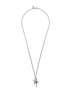 Emanuele Bicocchi collier à pendentifs de croix - Métallisé