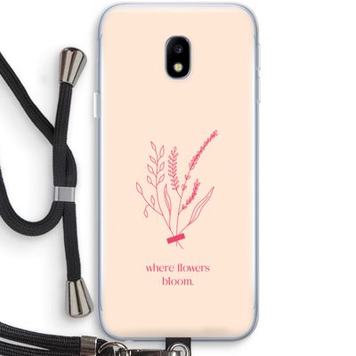 Where flowers bloom: Samsung Galaxy J3 (2017) Transparant Hoesje met koord