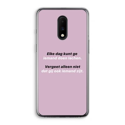 gij zijt ook iemand: OnePlus 7 Transparant Hoesje