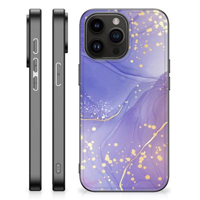 Kleurrijke Telefoonhoesje voor iPhone 15 Pro Max Watercolor Paars